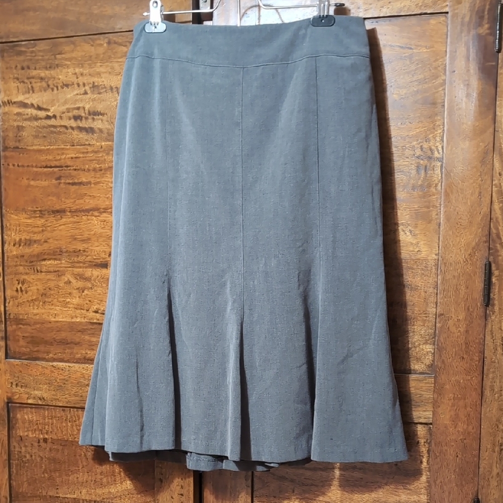 29" Long Grey Lined Maxi Skirt Size 12p